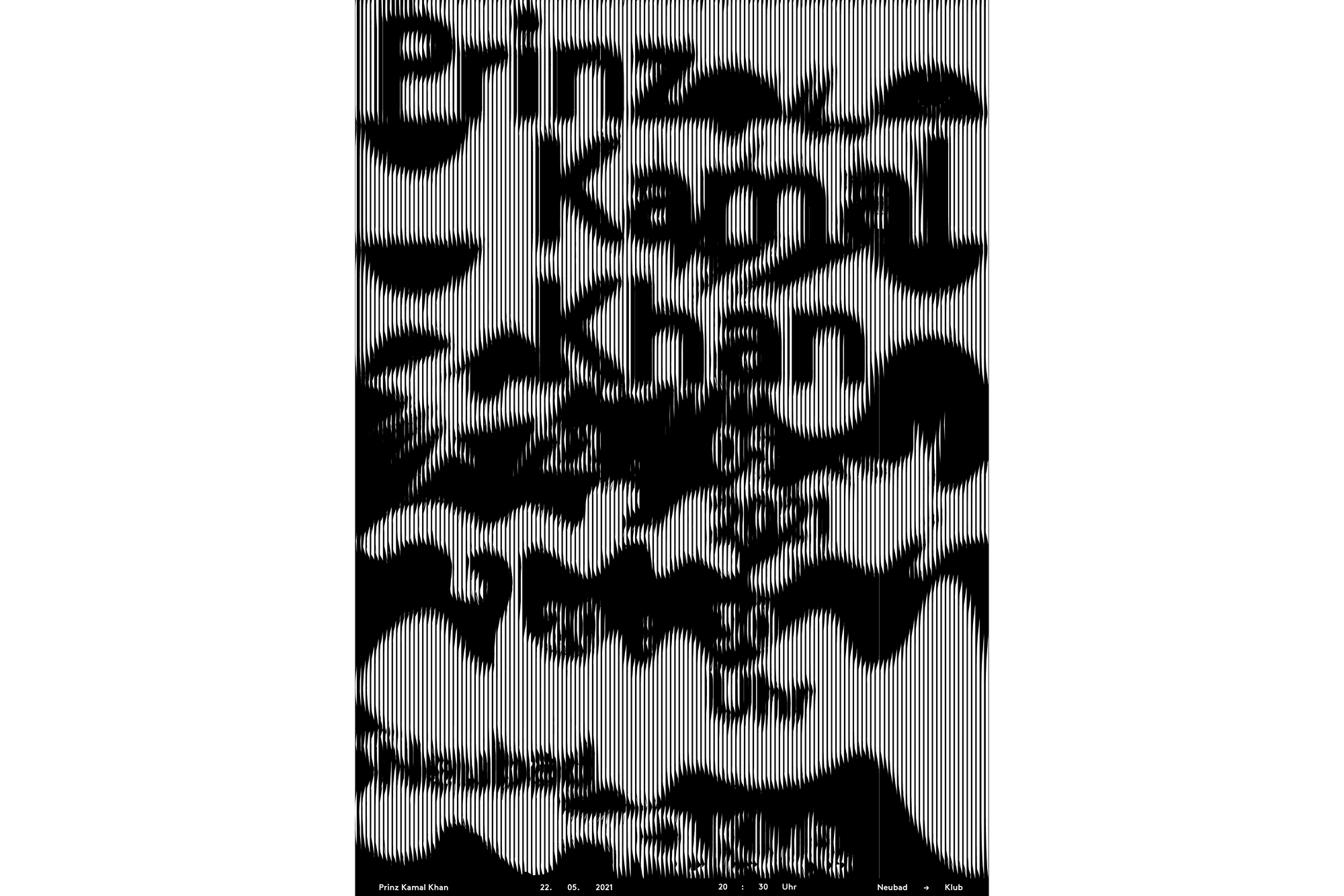 Veranstaltungsplakat zu Prinz Kamal Khan von Benjamin Kunz