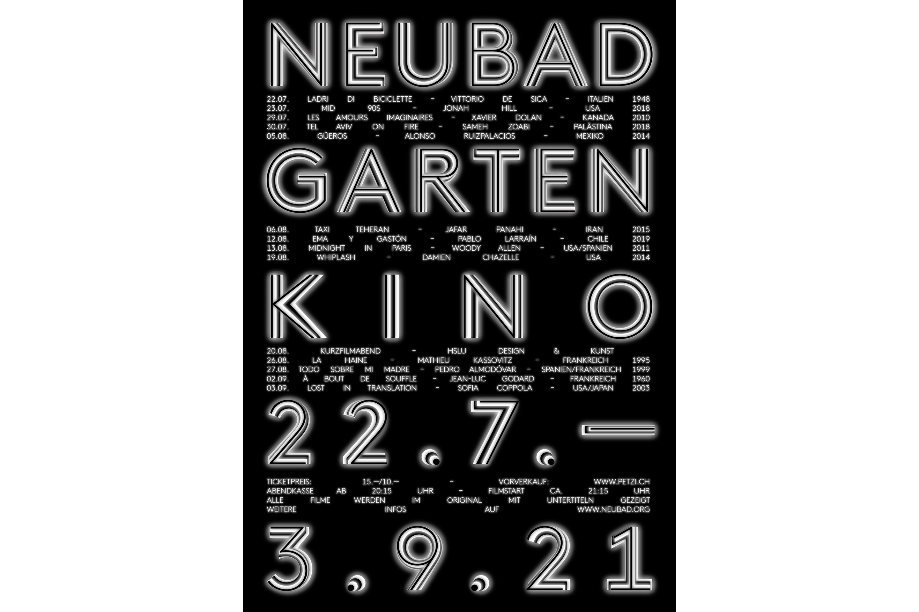 Plakat Gartenkino