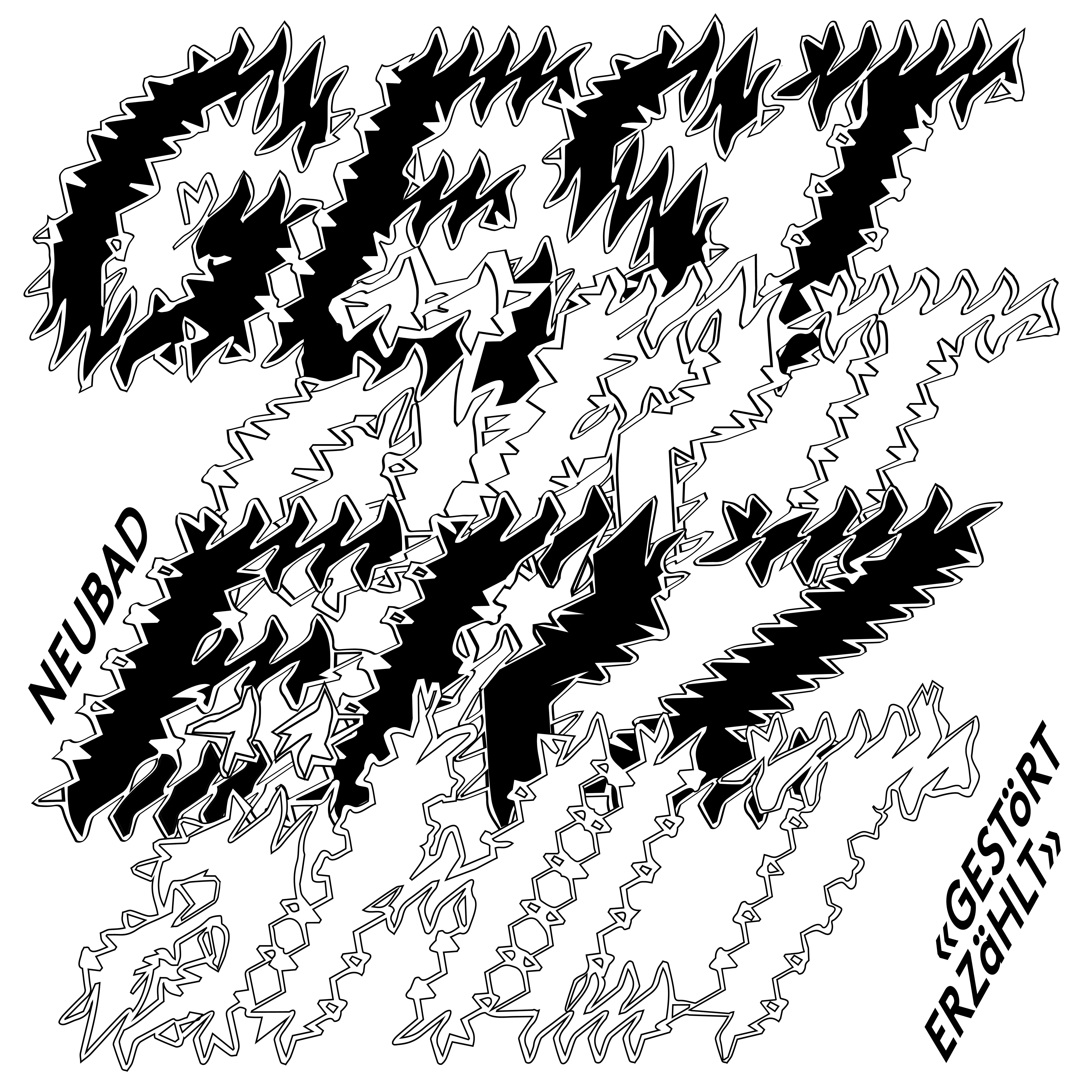 Grafik in schwarz-weiss. Es ist nur der Titel der Veranstaltung in schwarzer Schrift geschrieben.