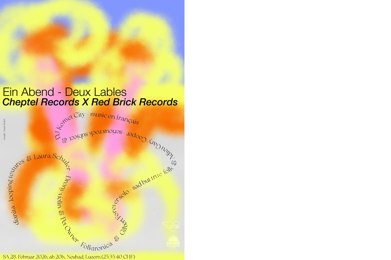 Gelb Orange Wolken und schrift