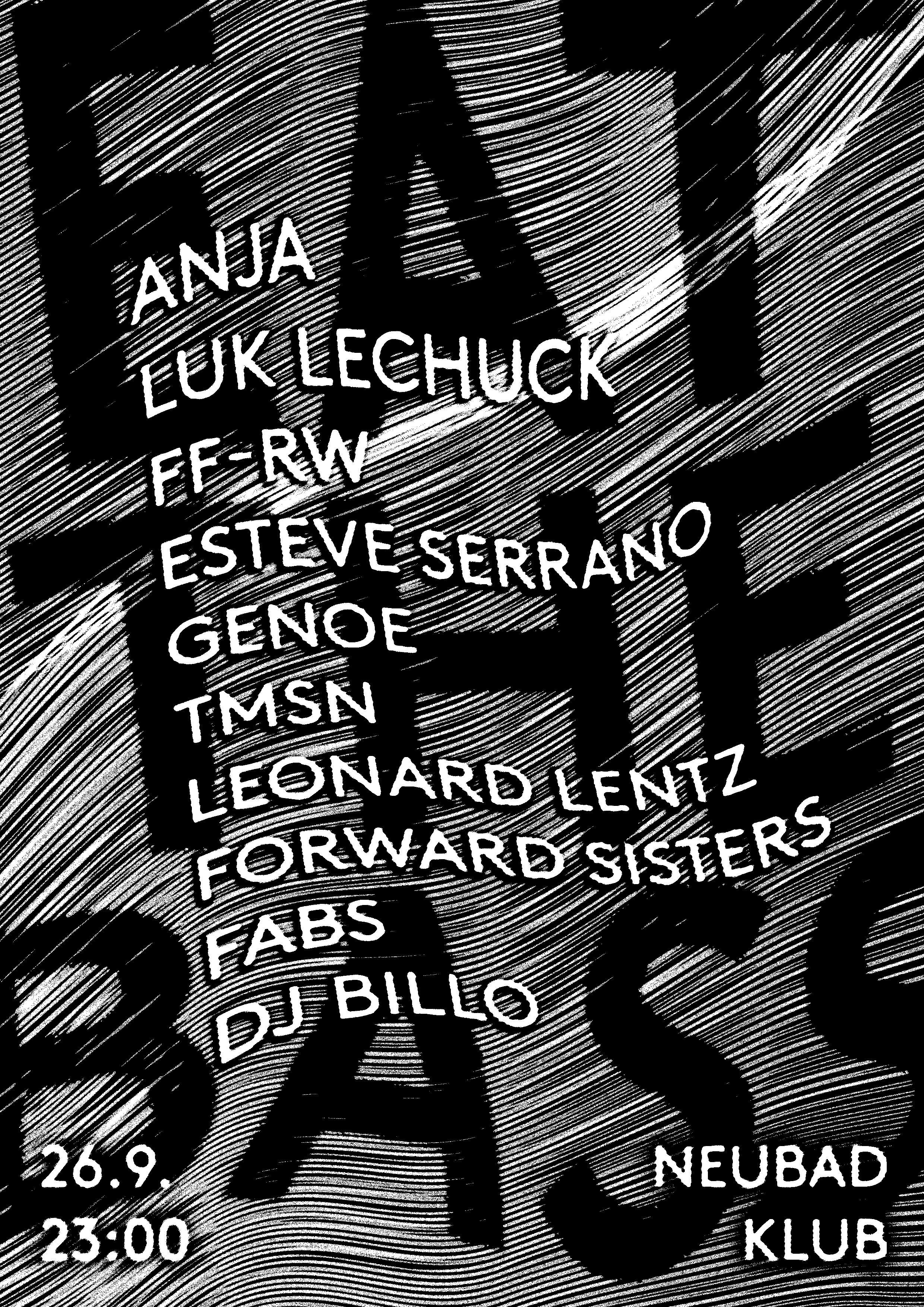 Schwarz weiss Schrift