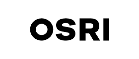 Der Schriftzug der OSRI AG in schwarz-weiss